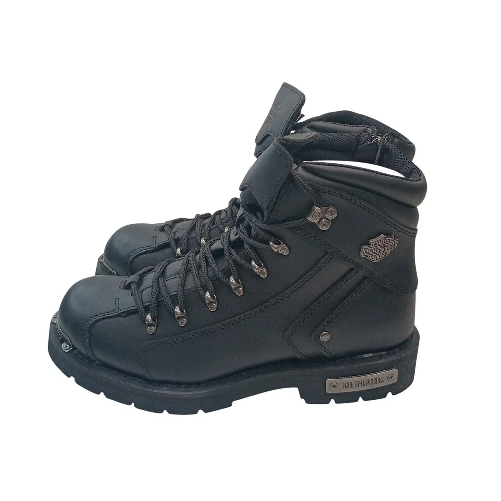 Harley-Davidson Electron Men Black Leather Motorcycle Boots D96017 Men Sz 13 NEW
